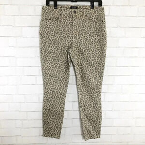 NYDJ for Chico's Leopard Print Skinny Jeans Women's Size 8